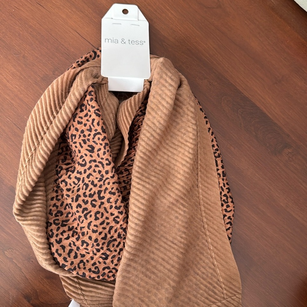 NWTmia and Tess cheetah print scarf